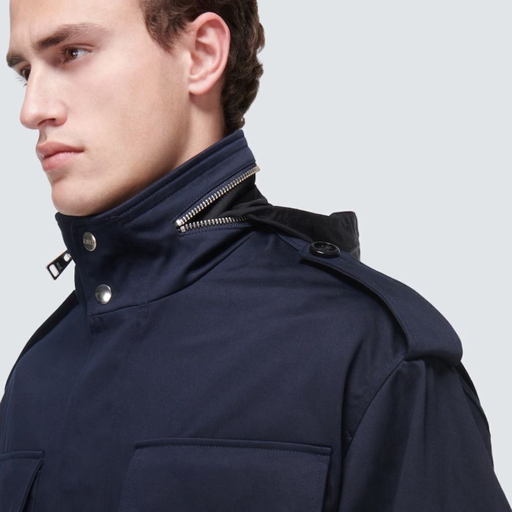 AMI Alexandre‎ Mattiussi Blue Parka Men’s Size S - Picture 7 of 10